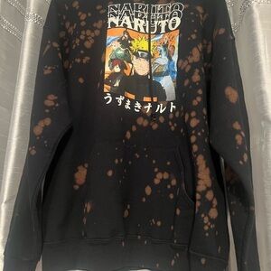 Naruto Graphic Black and Brown Hoodie